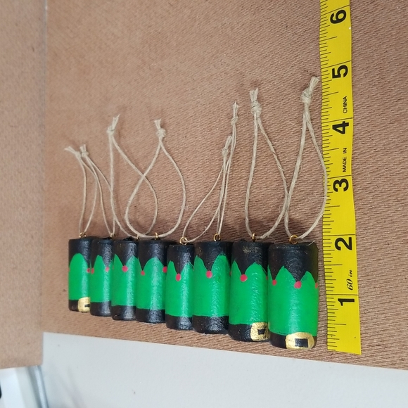 Hand Crafted Wine Corks Elf 8 Piece Ornament Set - Picture 2 of 6